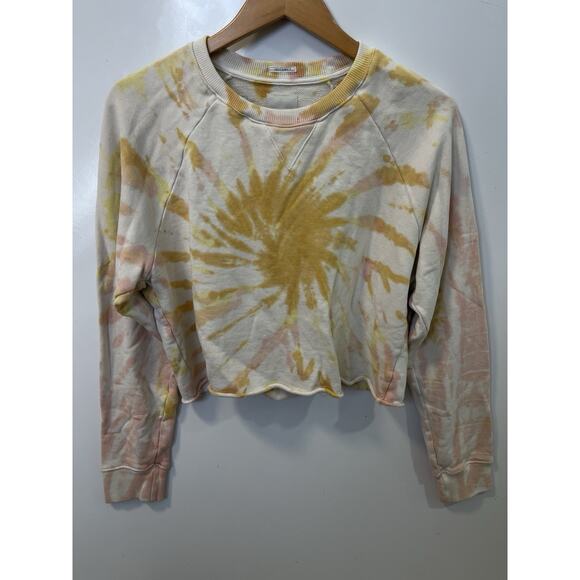 Mother The Loafer Crop Fray Delusional Shirt in Pink Size S - Picture 1 of 4